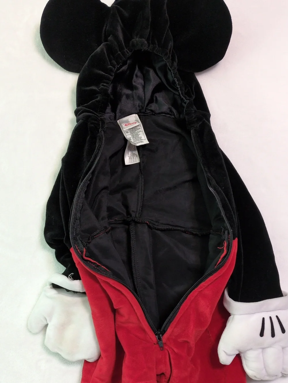 Disney Store Mickey Mouse Infant Costume Baby 6-12M Hooded Romper